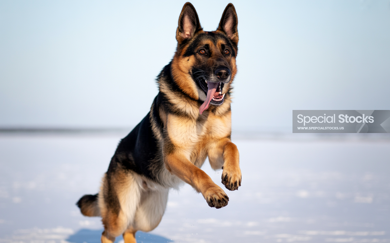 A Photograph Of A Lively German Shepherd - Animals, Nature - dog, dogs, german shepherd