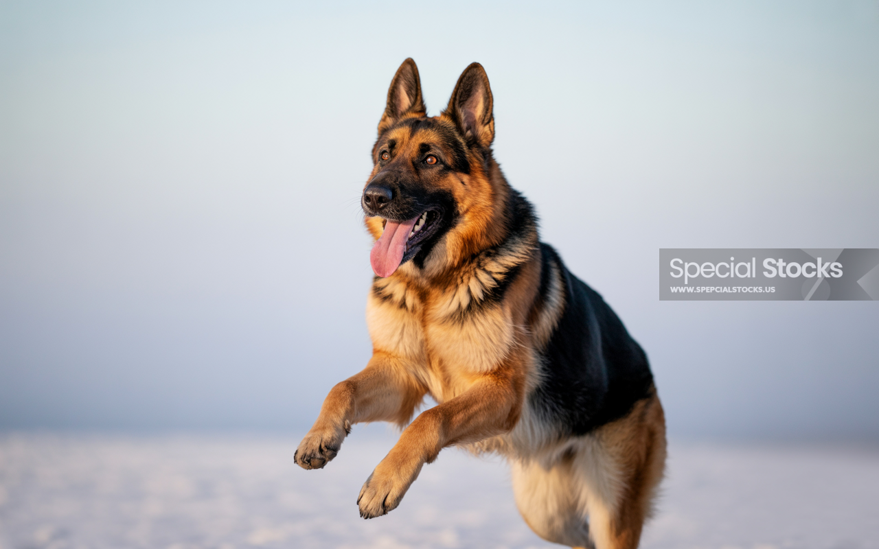 A Photograph Of A German Shepherd Dog