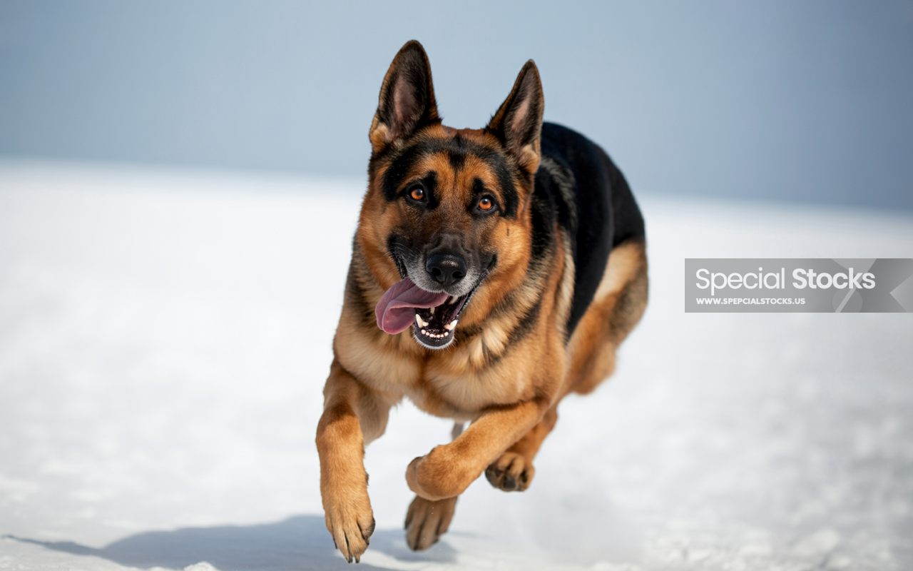 Happy German Shepherd Dog